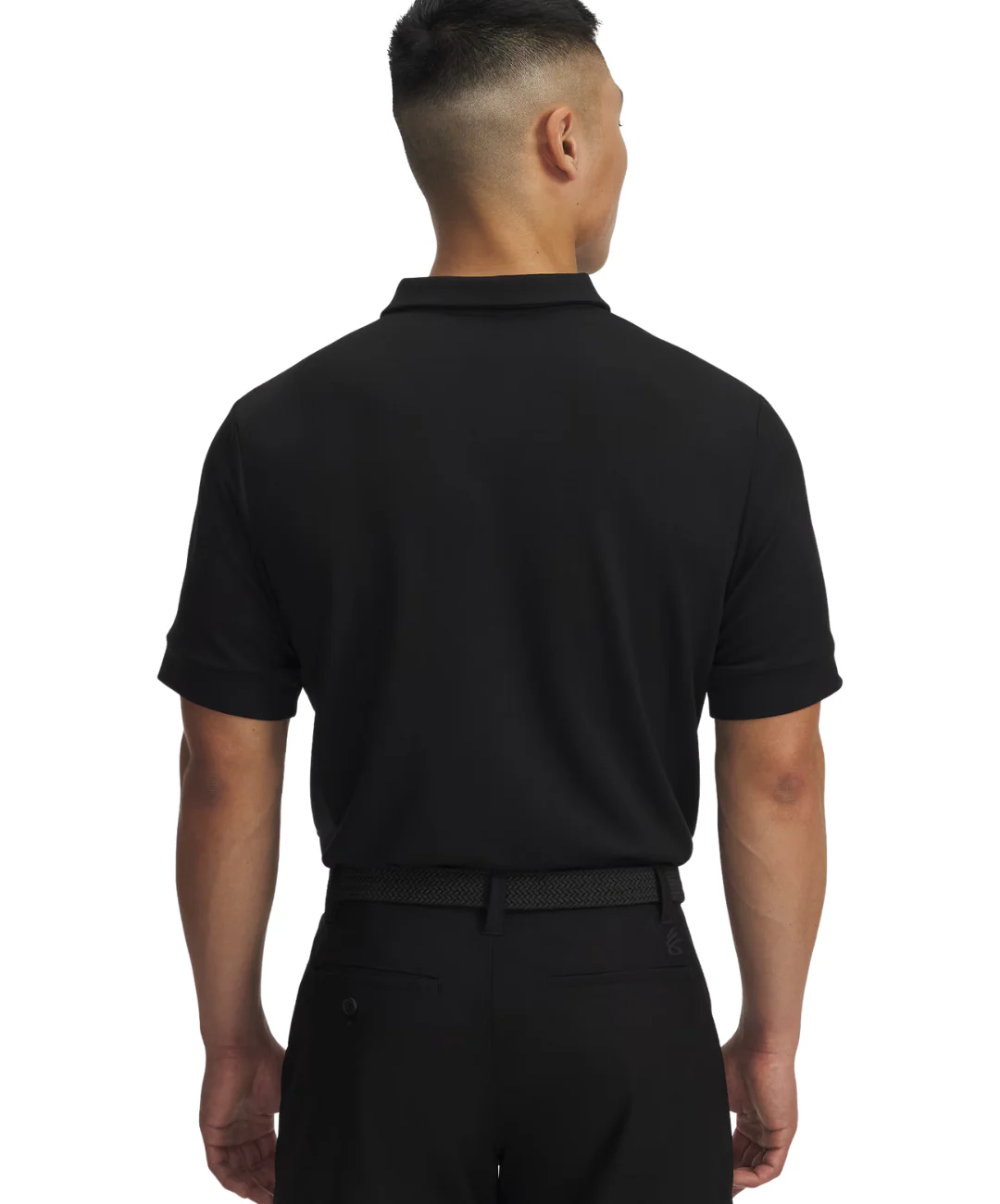 2025 Under Armour Men's Curry Terry Polo - Ultimate Black/Ultimate Black