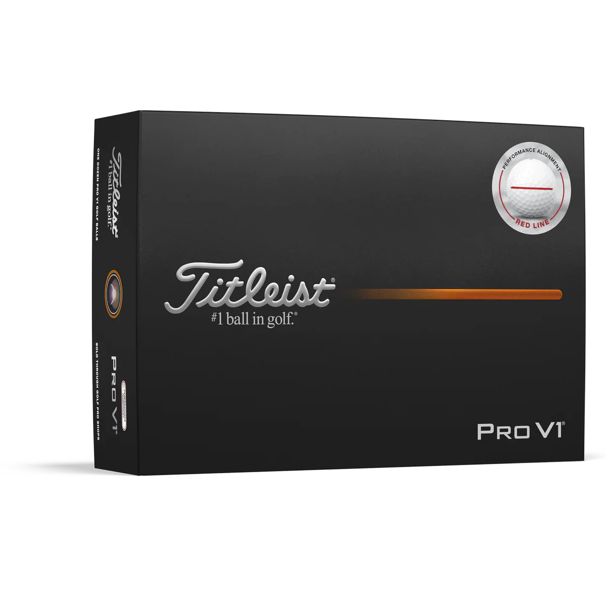 2025 Titleist Pro V1 Performance Alignment Golf Ball Dozen - Red Line