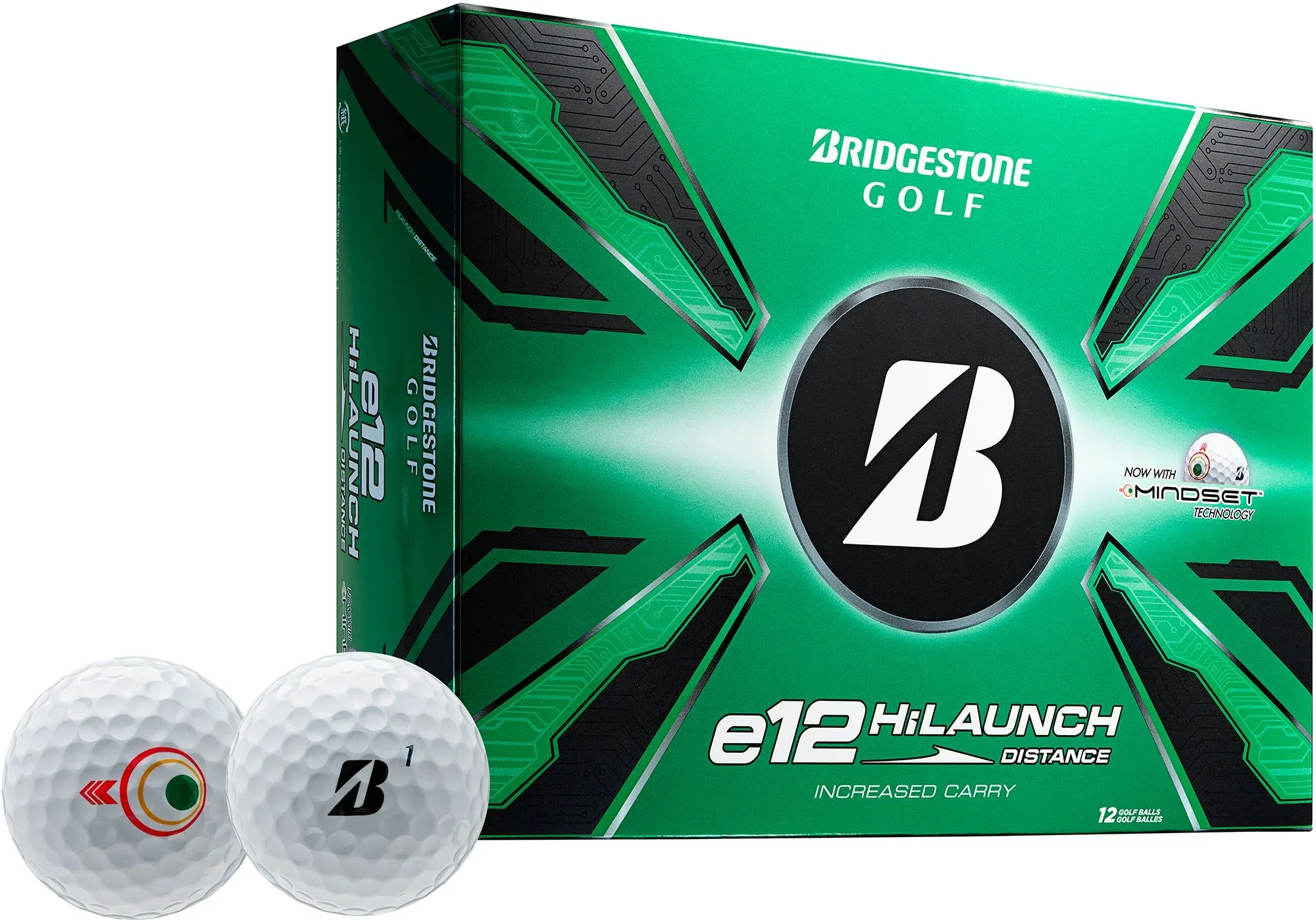 2025 Bridgestone E12 Hi Launch Golf Ball Dozen - White