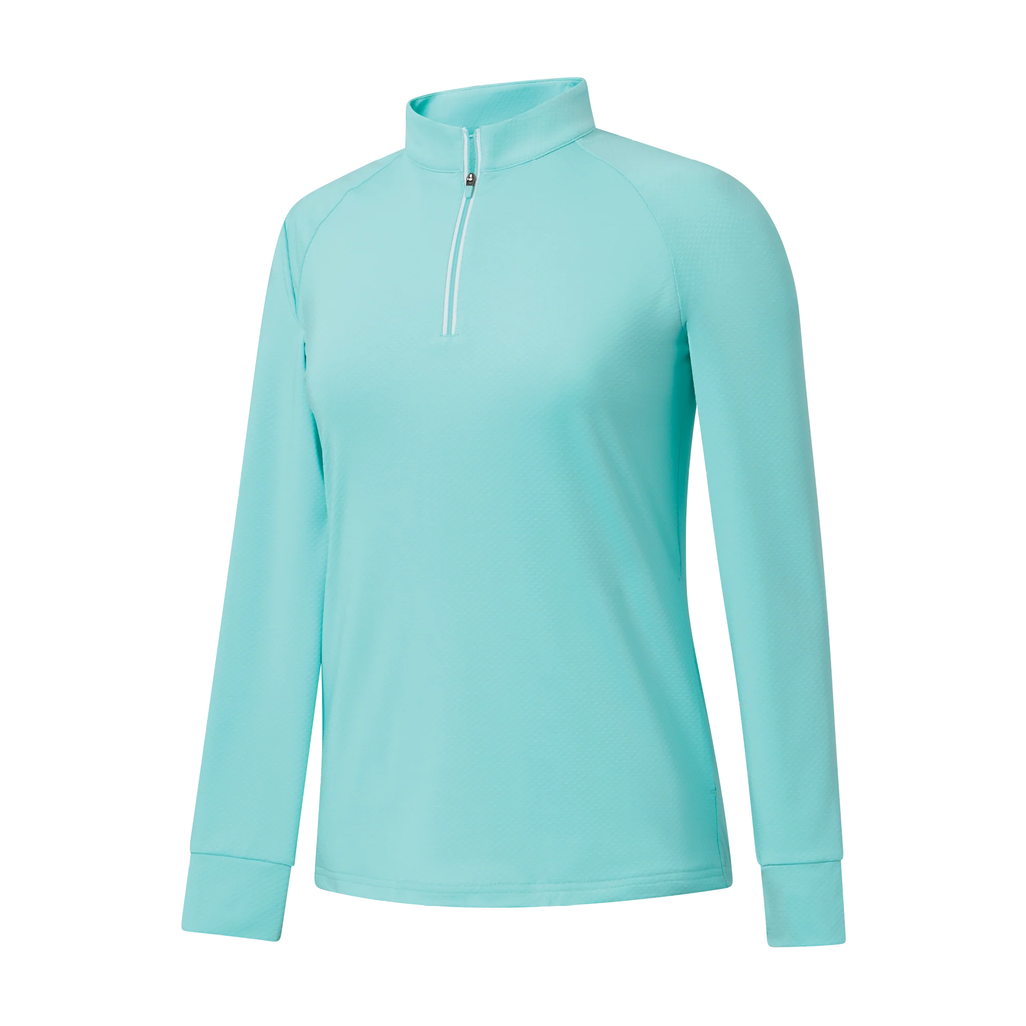 2025 FootJoy Women's 1/4 Zip Dot Jacquard Midlayer - Aqua