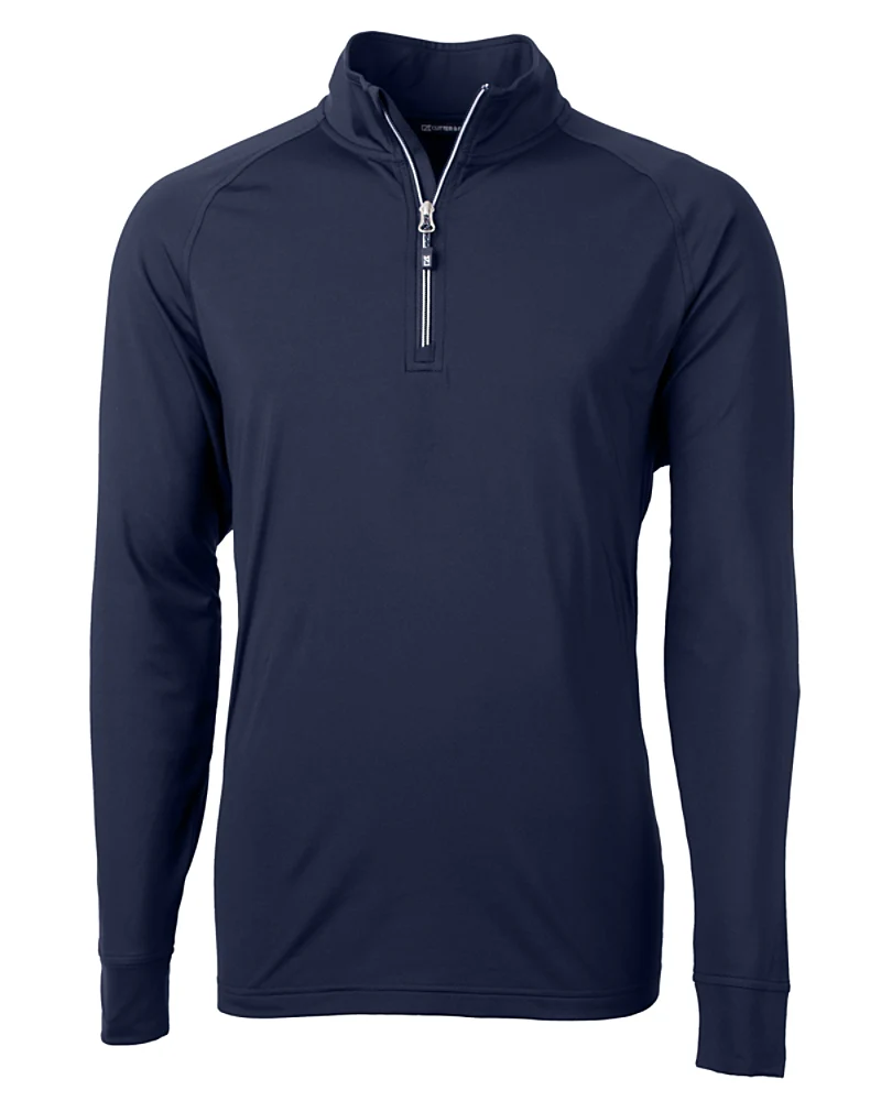 2024 Cutter & Buck Adapt Eco Knit Stretch Quarter Zip Pullover - Navy Blue