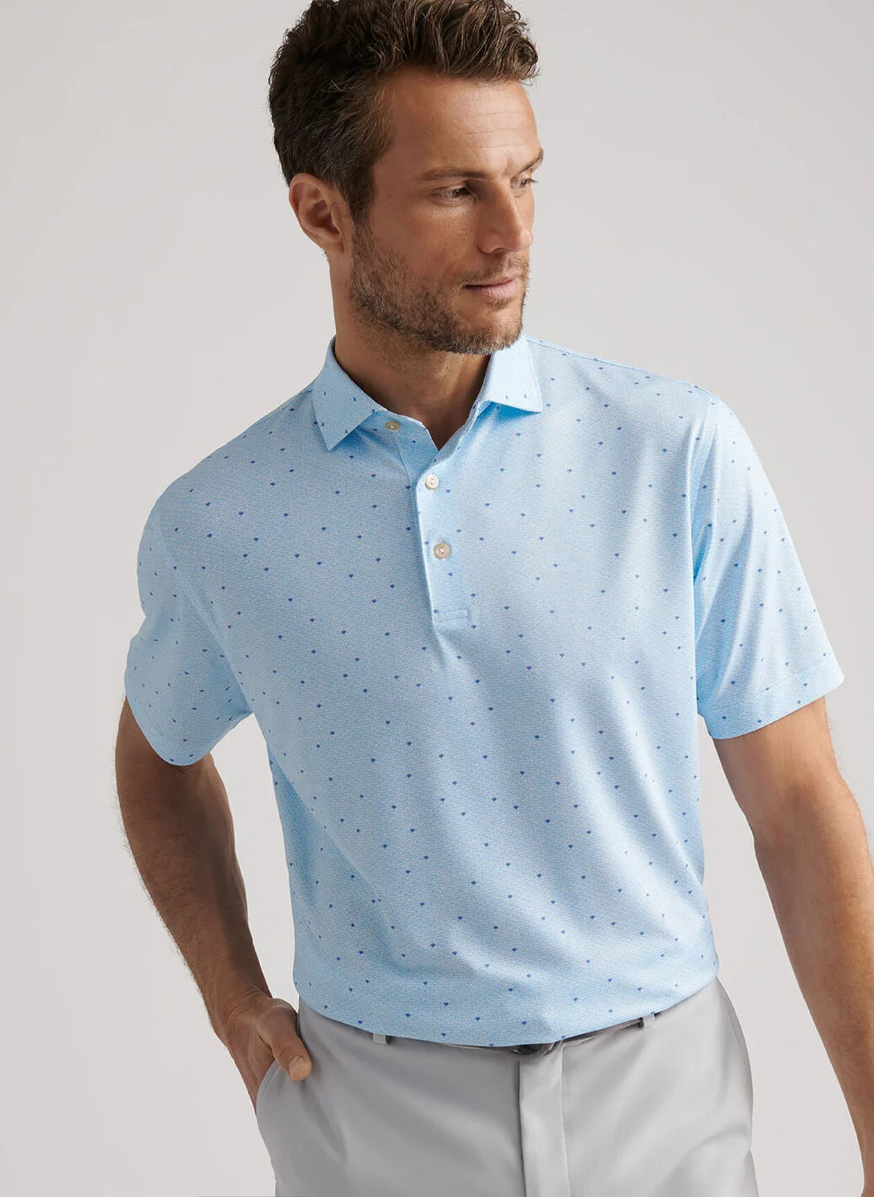 Peter Millar Men's Tequila Sunrise Performance Jersey Polo