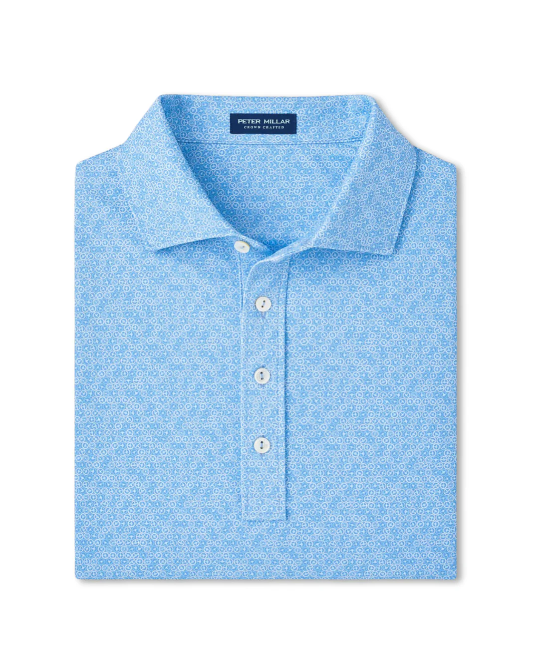 2025 Peter Millar Men's Avenue Performance Jersey Polo - Light Blue