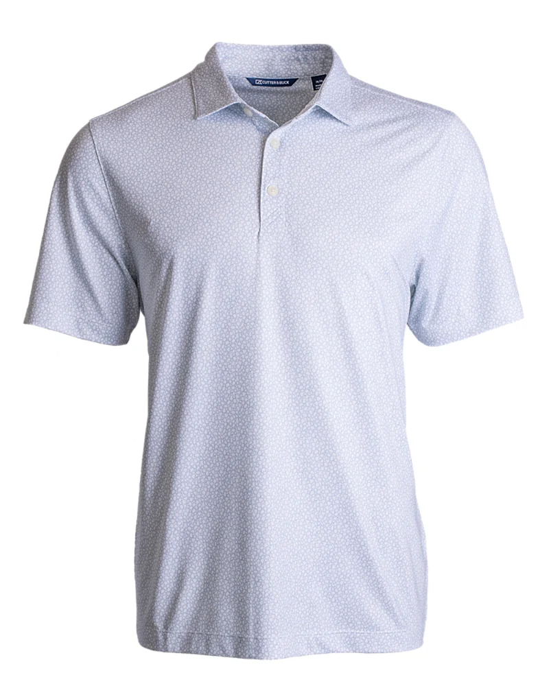 Cutter & Buck Pike Eco Pebble Print Polo - White
