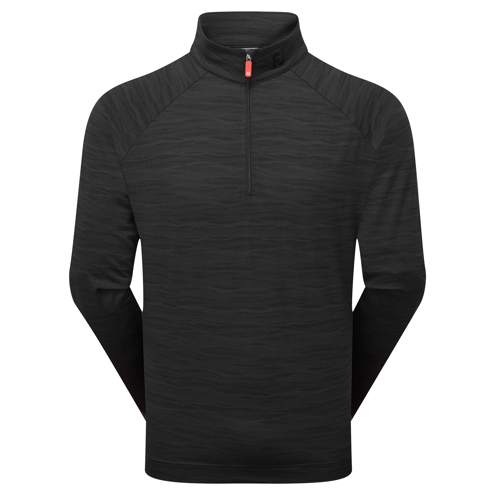 2025 FootJoy Men's Wave Jacquard Chill-Out Pullover - Black