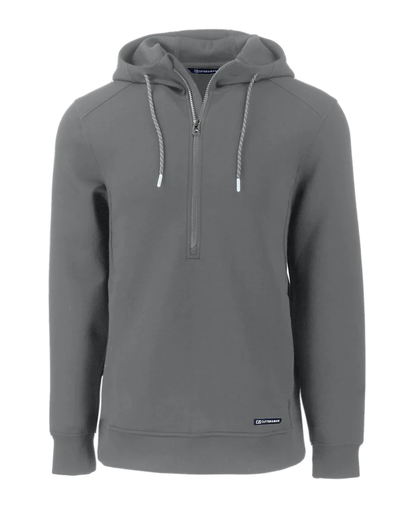 2024 Cutter & Buck Men's Roam Eco Half Zip Hoodie - Elemental Grey