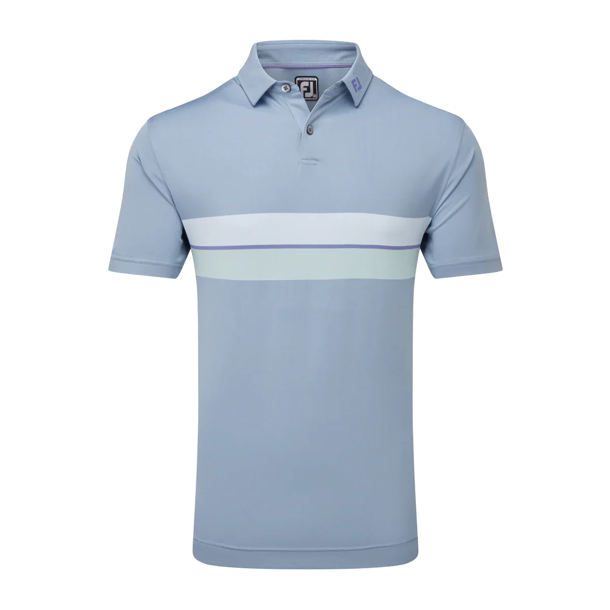 2024 FootJoy Men's Double Chest Band Pique Polo - Storm