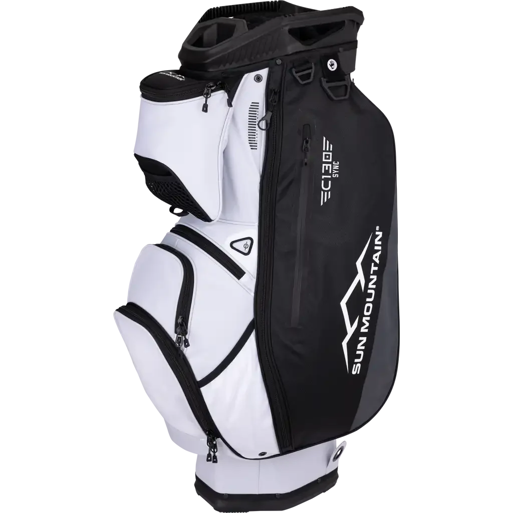 2025 Sun Mountain C130 Sync Cart Bag - White/Black