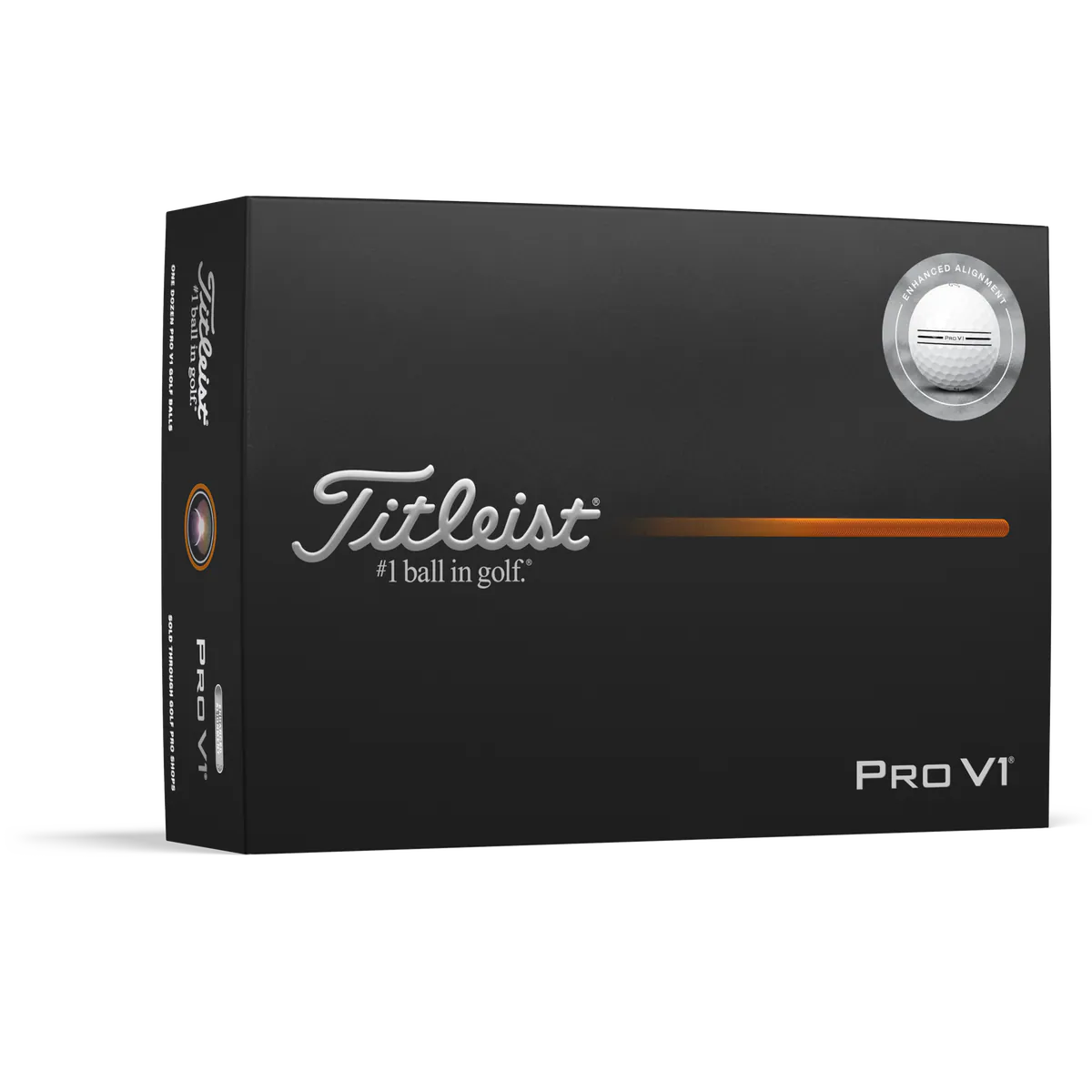 2025 Titleist Pro V1 Golf Ball - White Enhanced Aligment