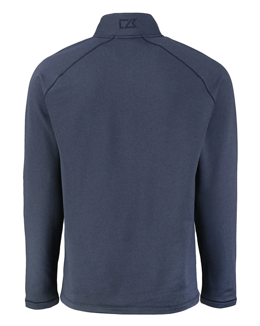 2025 Cutter & Buck Men's Peshastin Eco Fleece Half Zip Pullover - Navy Blue Heath