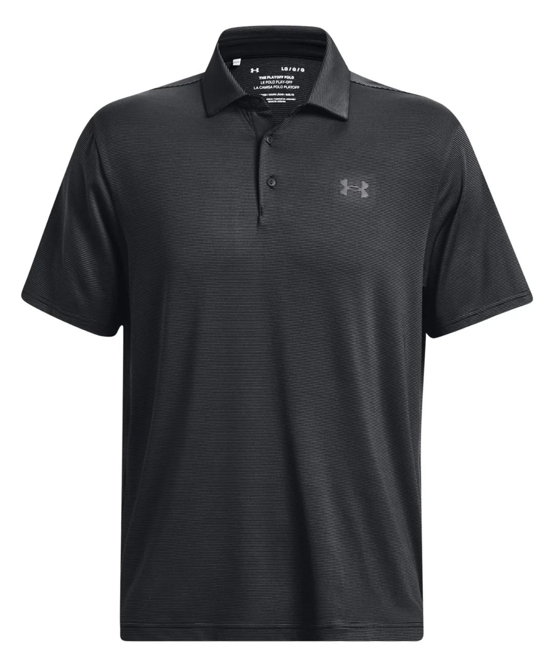 Under Armour Men's Playoff Polo 3.0 Stripe - Black/Pitch Grey/Black