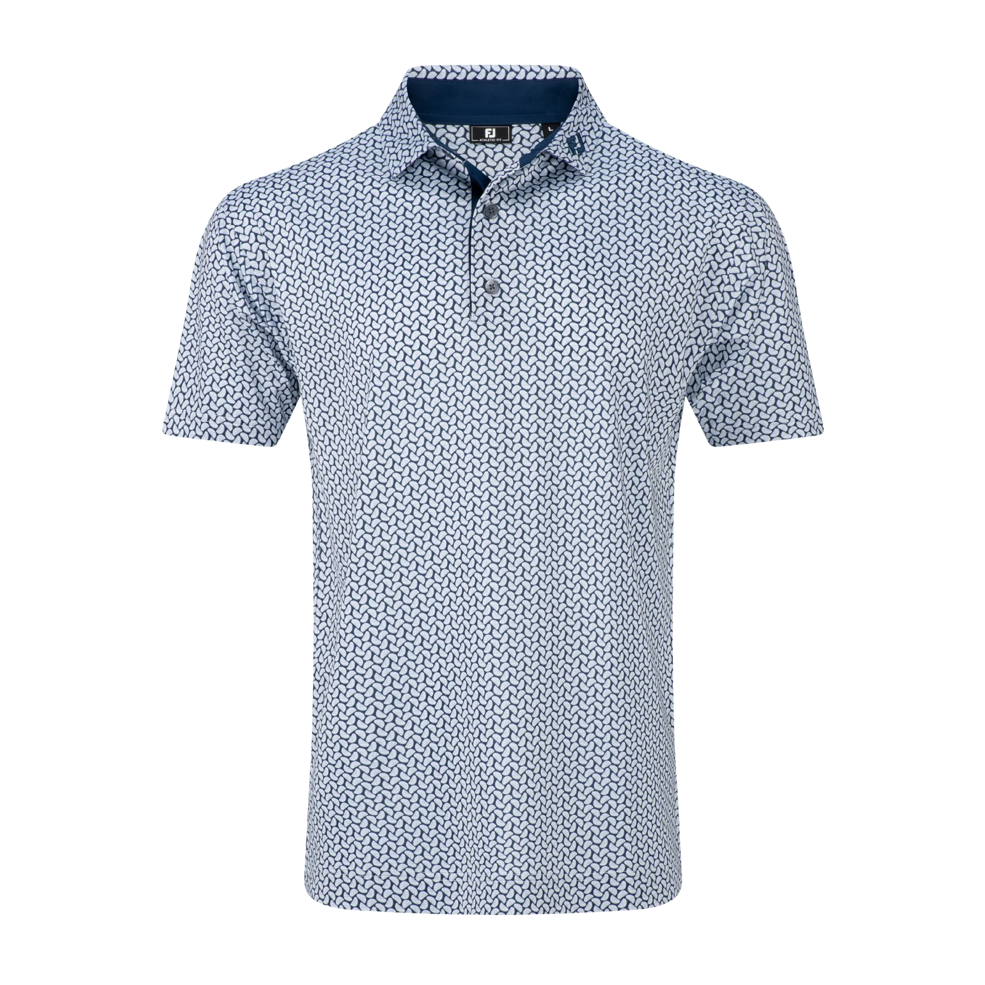 2025 FootJoy Men's Citrus Print Lisle Polo - White/Navy