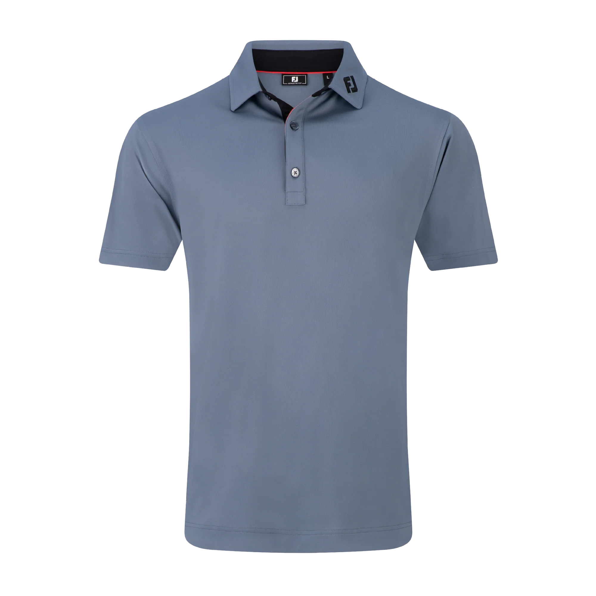2025 FootJoy Men's Pique Polo with Trim - Flint/Black