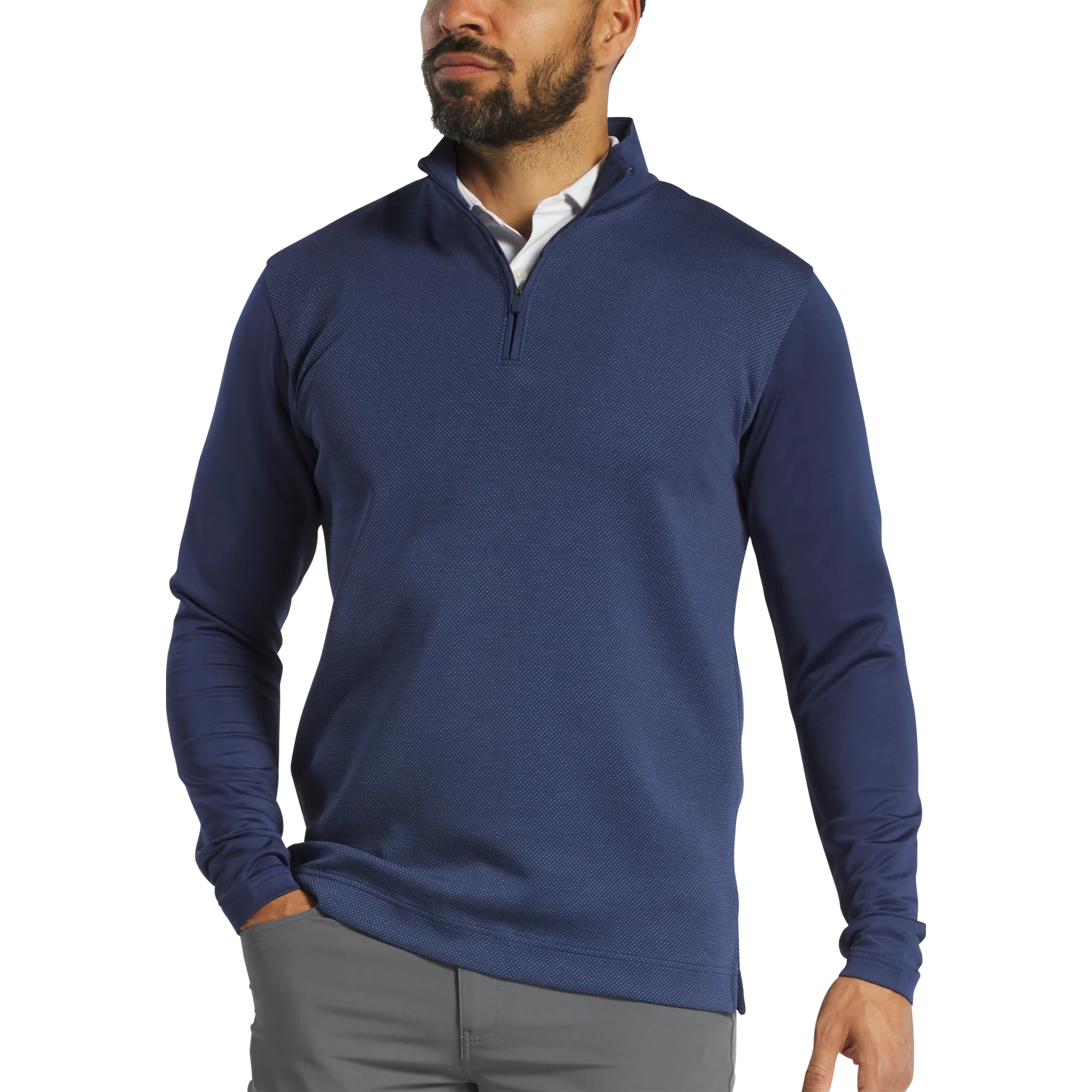2025 FootJoy Tonal Block Pullover - Navy
