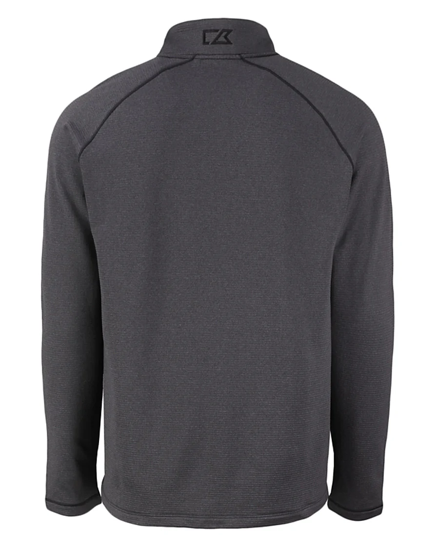 2025 Cutter & Buck Men's Peshastin Eco Fleece Half Zip Pullover - Black Heather
