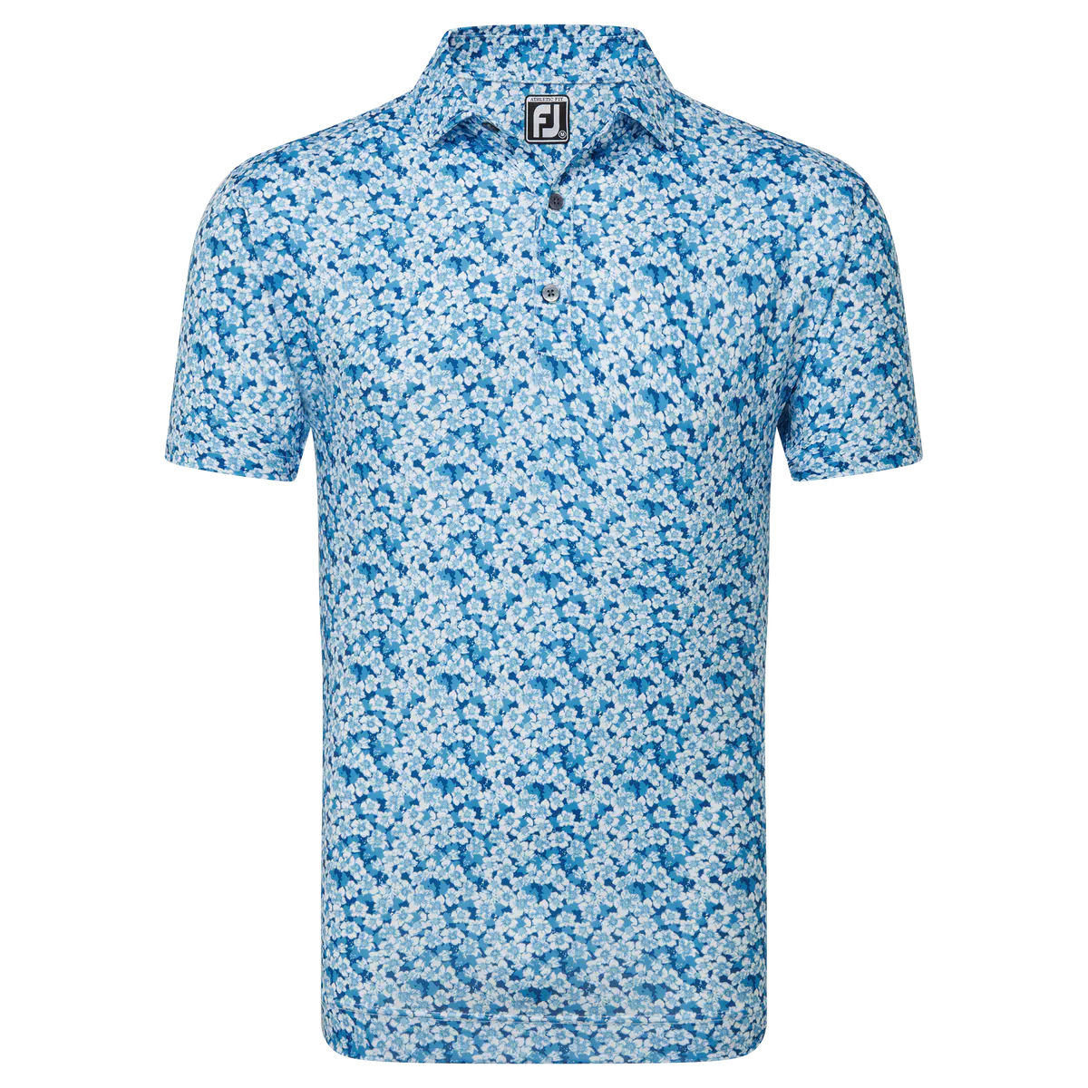 2024 FootJoy Men's Primrose Print Lisle Polo - Ocean
