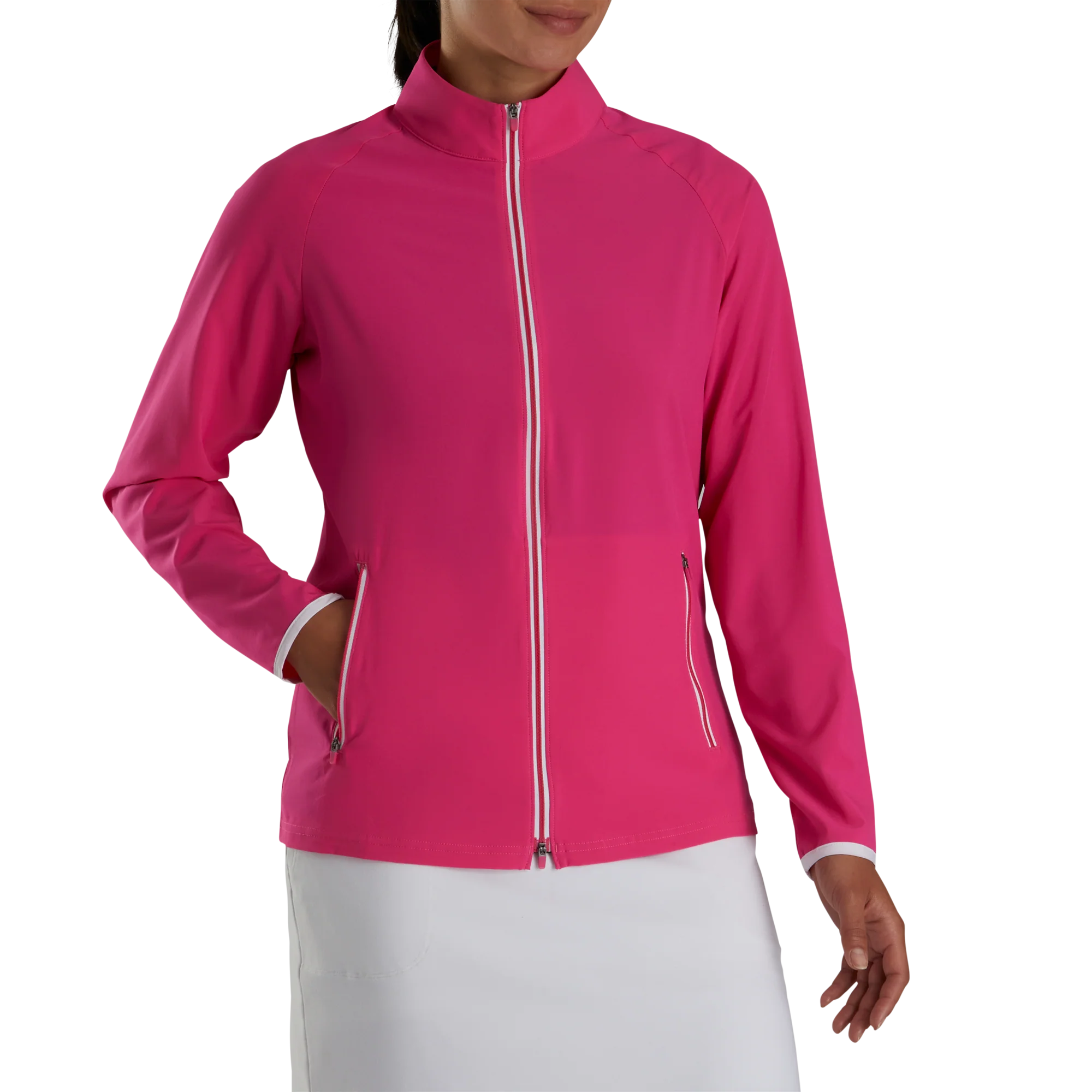 2024 FootJoy Women's Half Zip Printed Midlayer - Pink