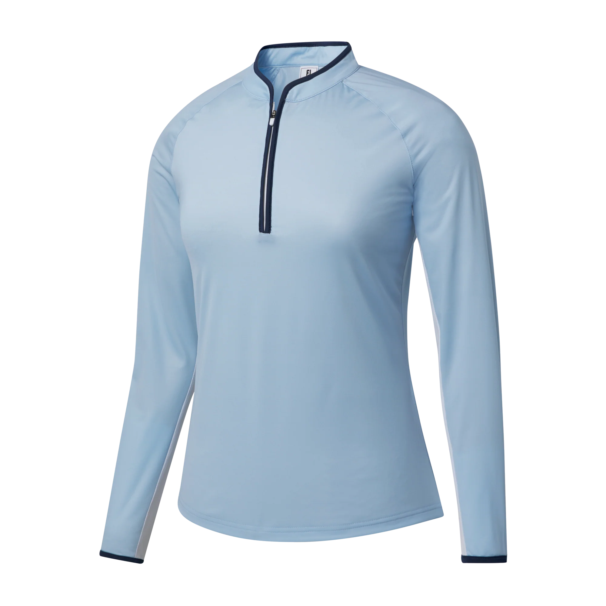 2025 FootJoy Women's 1/4 Zip Long Sleeve Sun Protection Shirt - Skyway/Navy