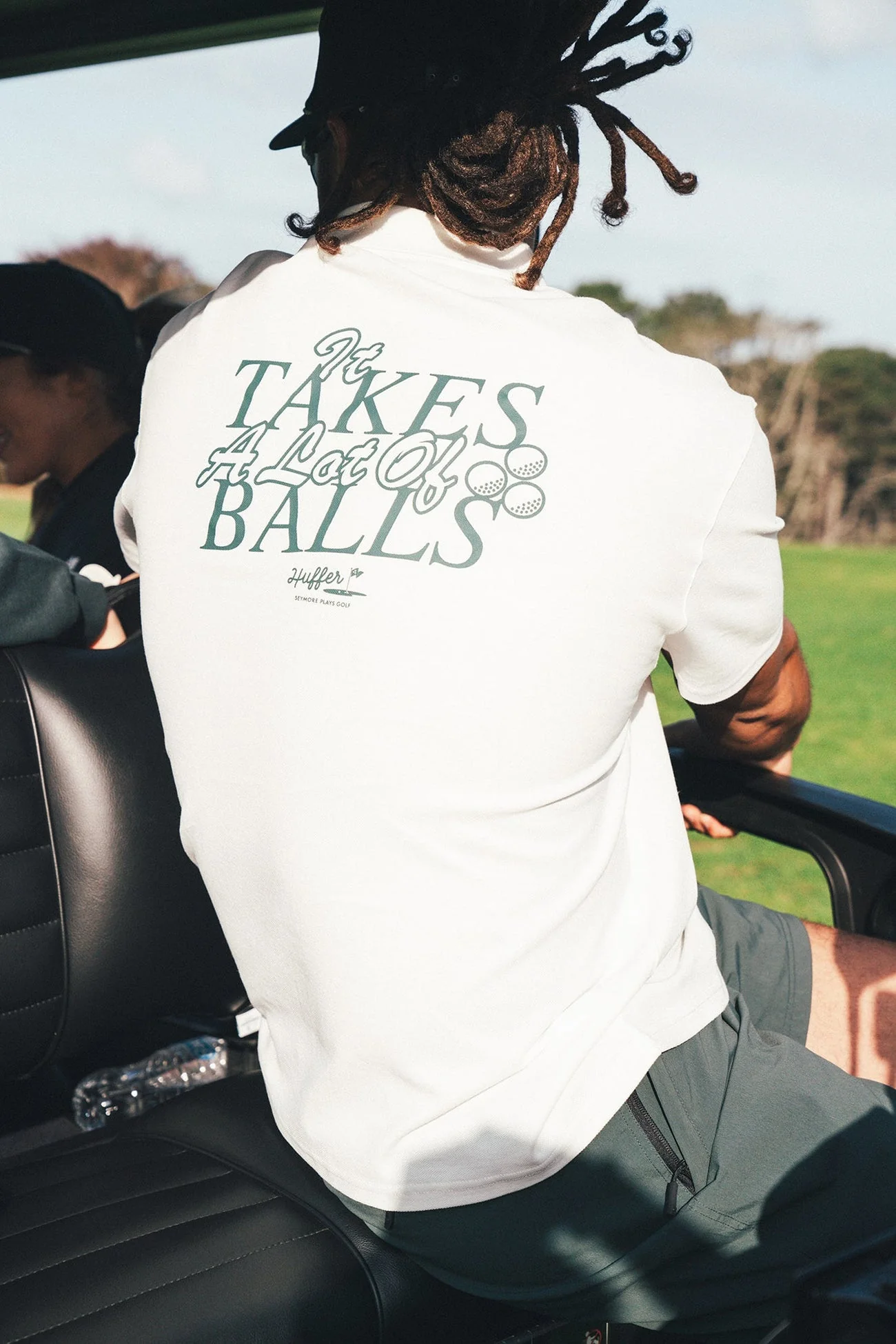 Huffer Men's Pique Short Sleeve Polo/Ballsy - Chalk