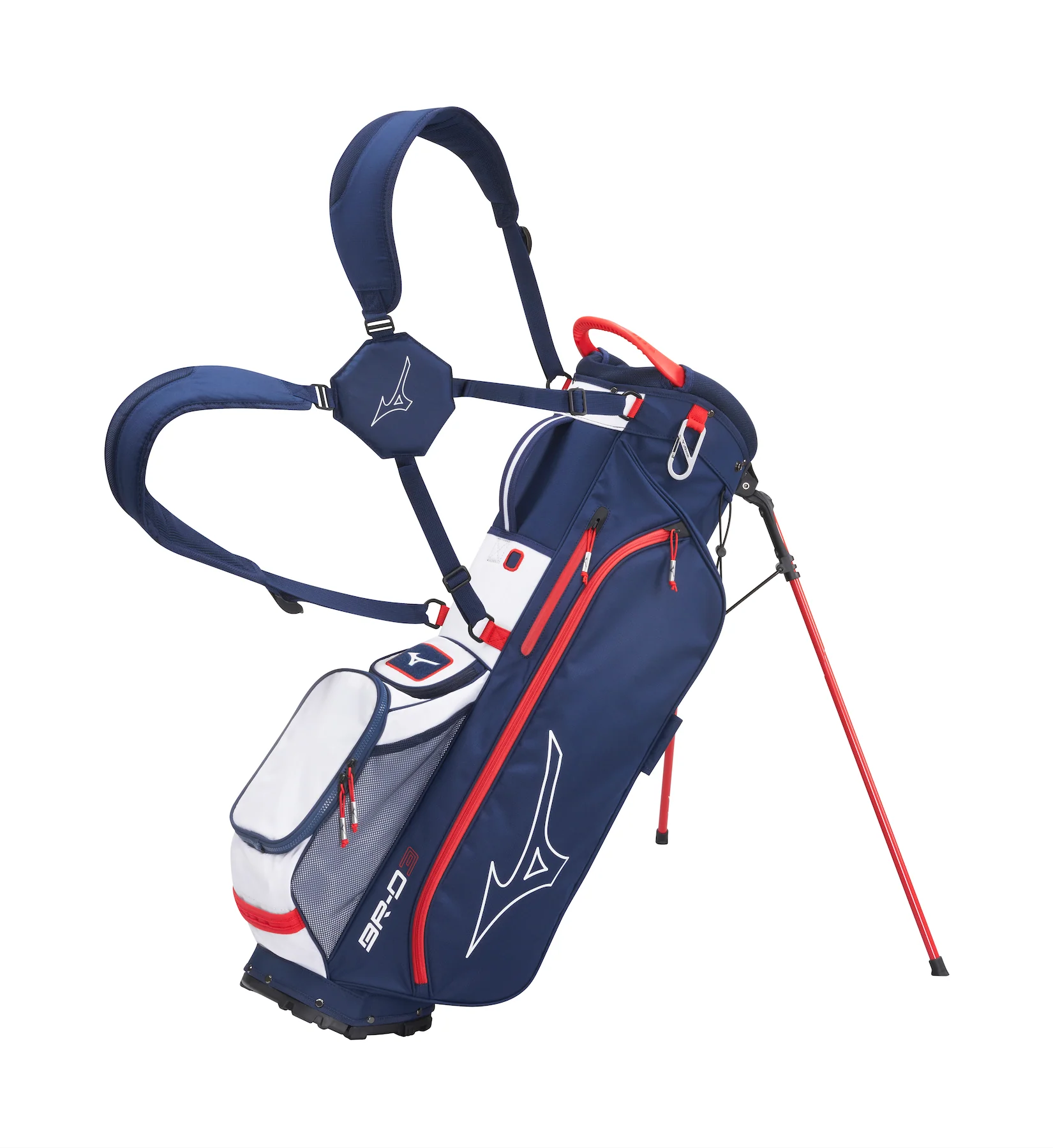 Mizuno BR-DX 14 Way Stand Bag - Navy/Red