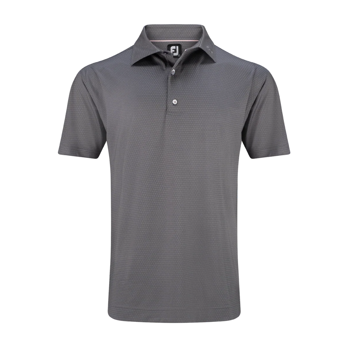 2024 FootJoy Men's Tonal Triangle Print Lisle Polo - Gravel