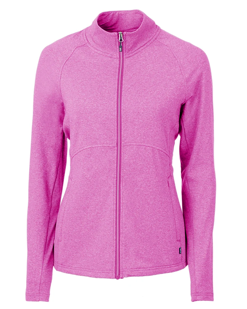 2025 Cutter & Buck Women's Adapt Eco Heather Full Zip - Gelato Heather