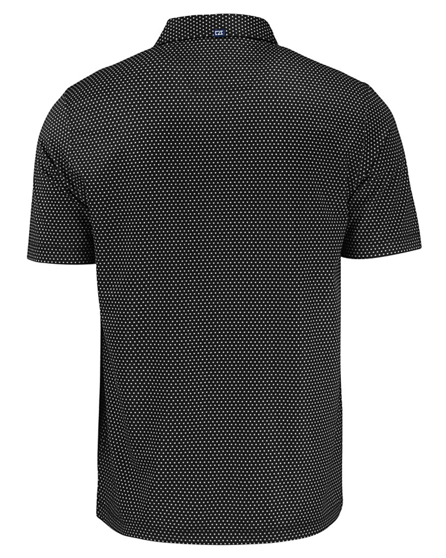 2025 Cutter & Buck Men's Pike Eco Shadow Check Print Polo - Black