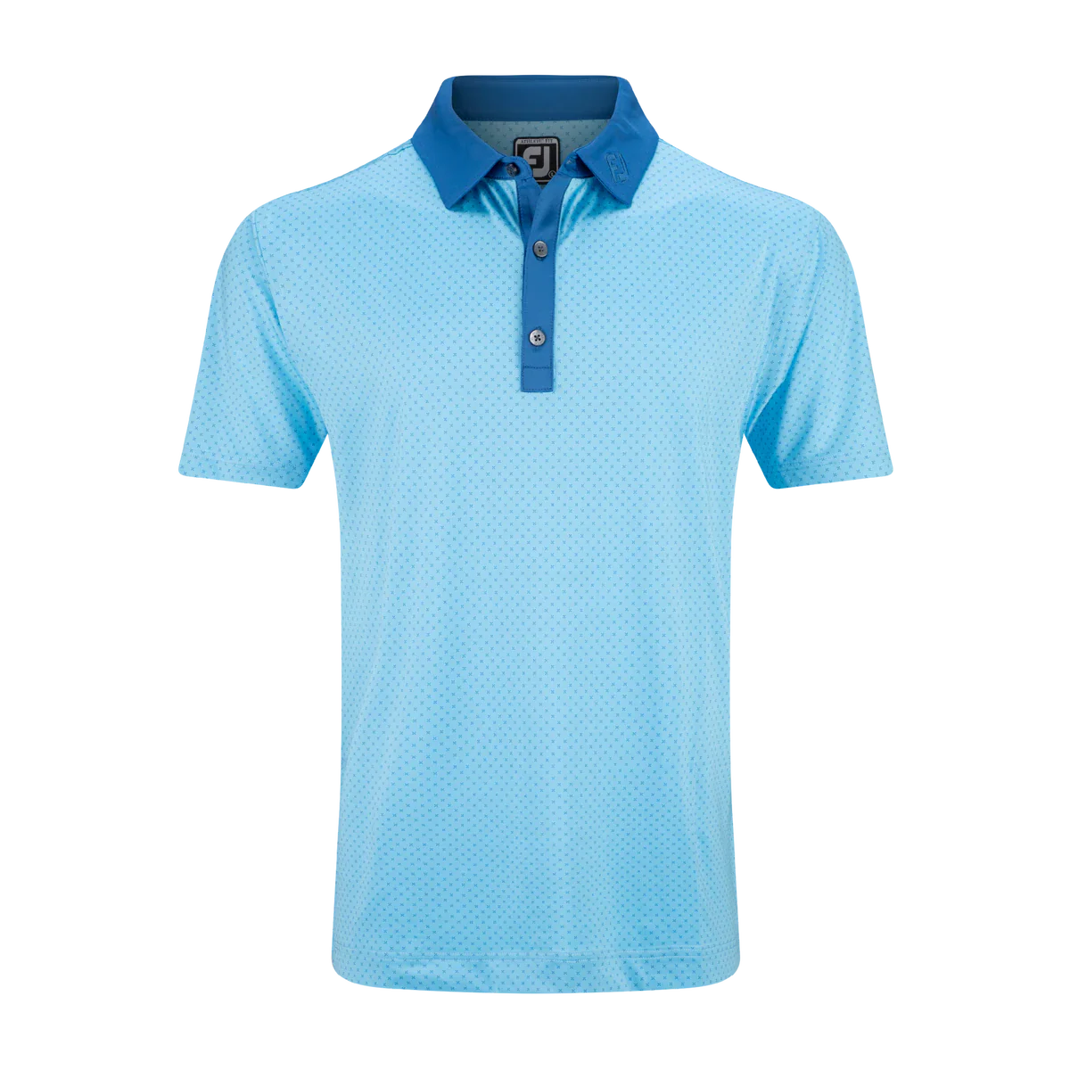 2024 FootJoy Lisle Microflower Print Polo - Blue/Sapphire