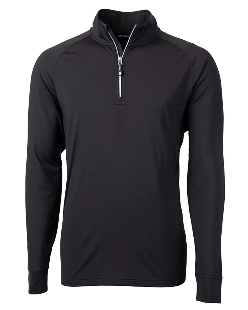 2025 Cutter & Buck Adapt Eco Knit Stretch Quarter Zip Pullover - Black