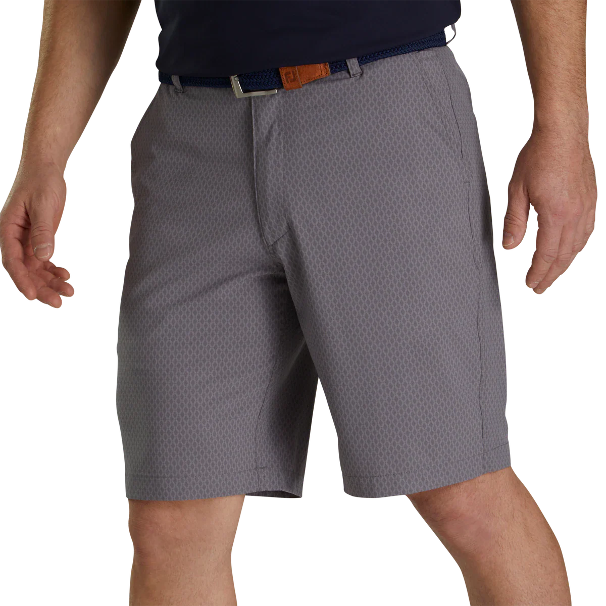 FootJoy Mens Tonal Print Lightweight Golf Shorts  - Lava