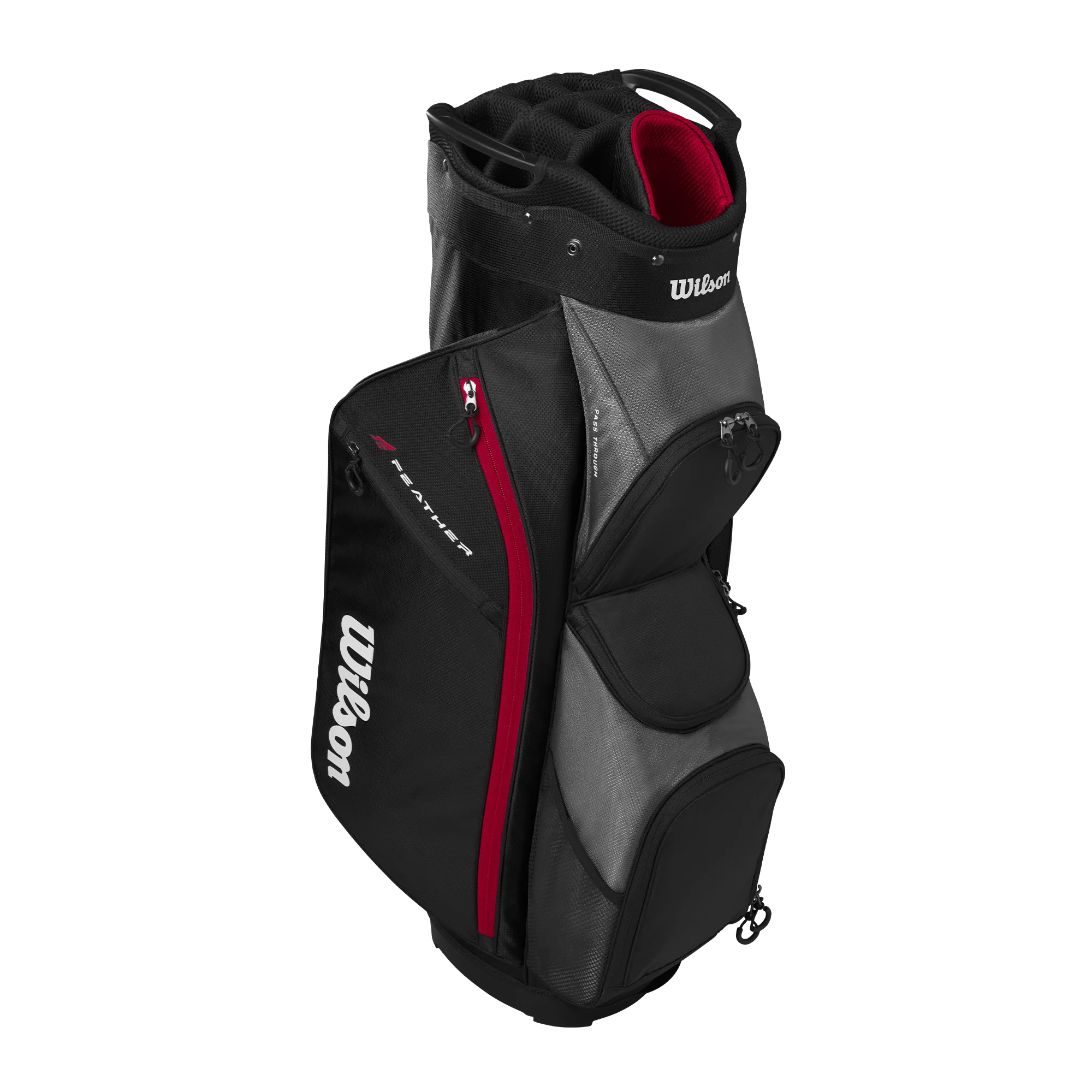 Wilson Feather Cart Stand Bag - Black/Red