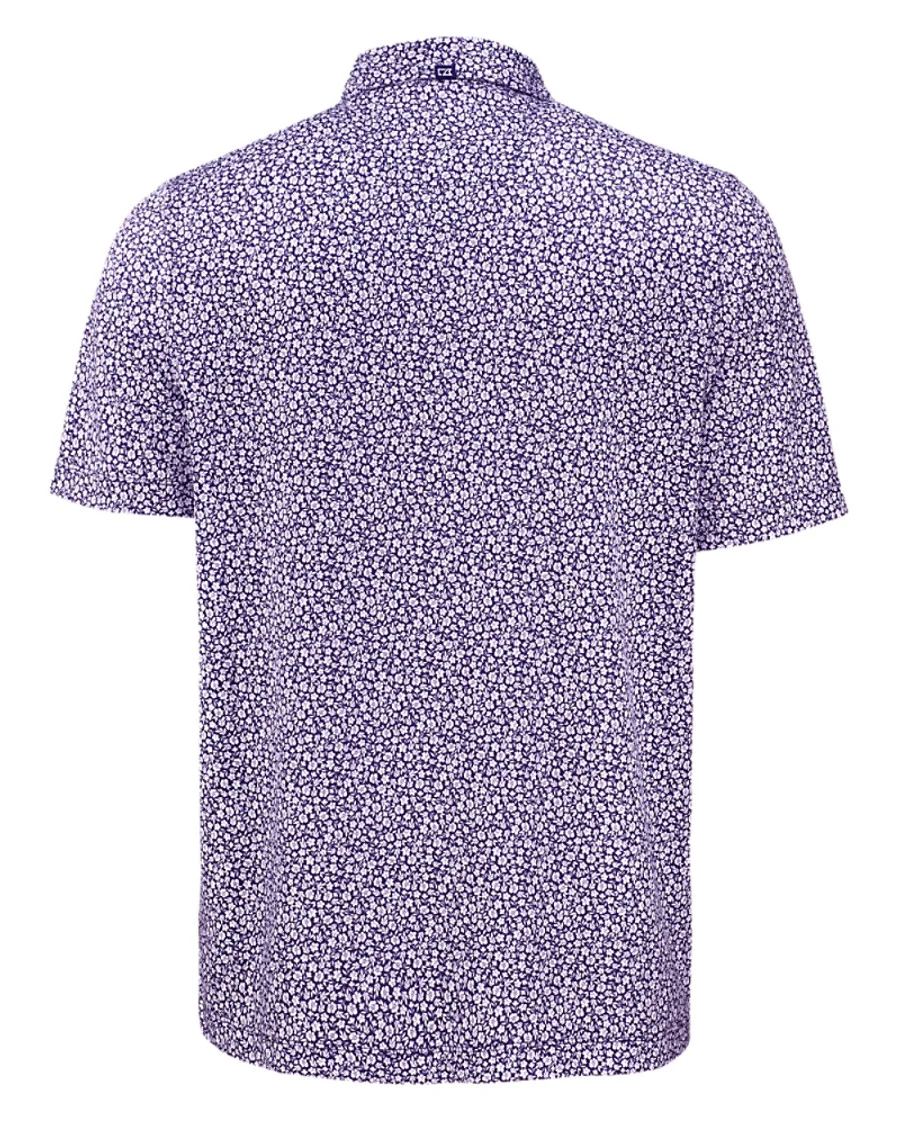 2025 Cutter & Buck Men's Pike Eco Flora Print Polo - College Purple