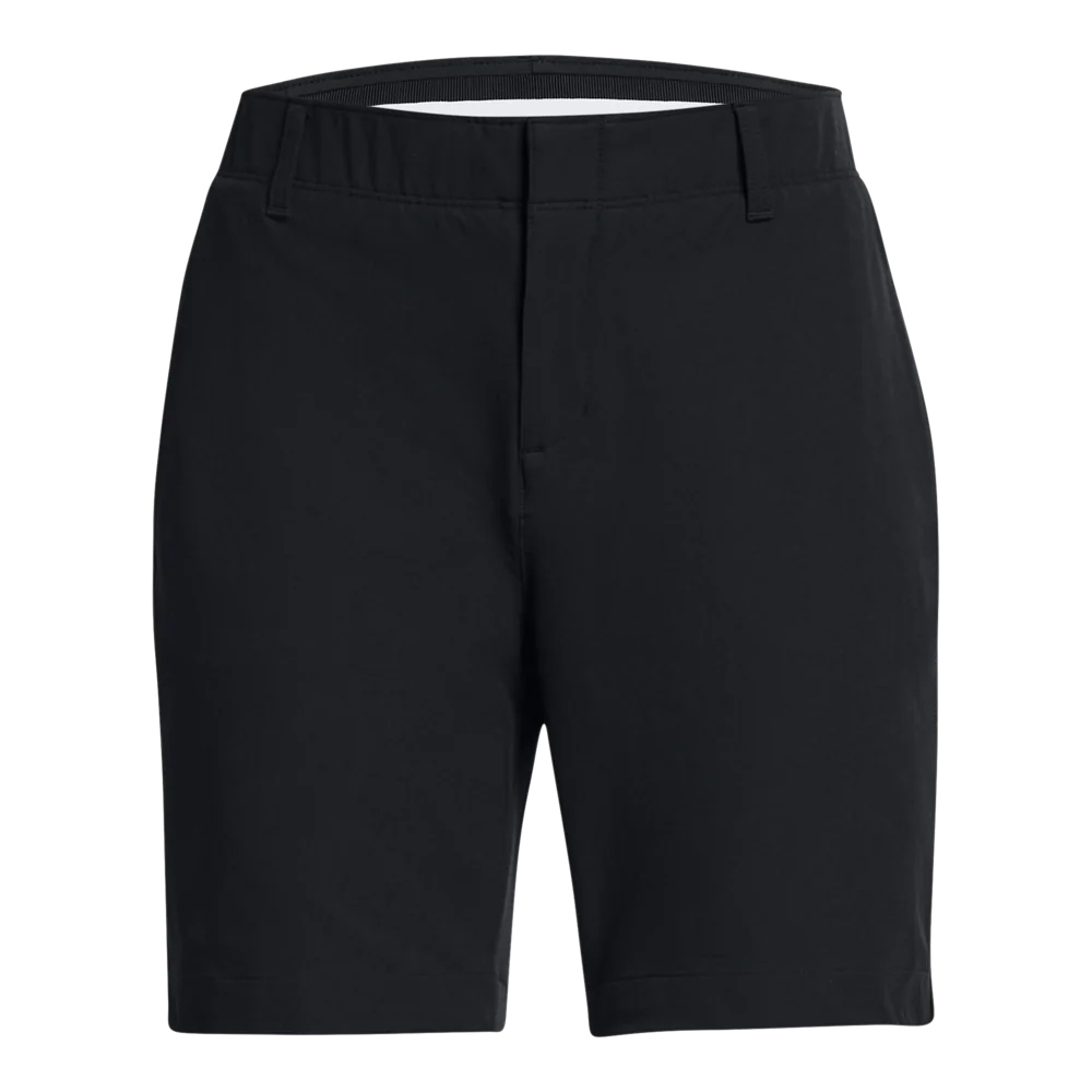 2024 Under Armour Women's Drive 7 Inch Shorts - Black/Metallic Silver