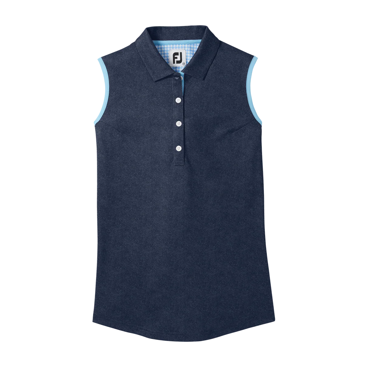 FootJoy Women's Sleeveless Houndstooth Trim Pique