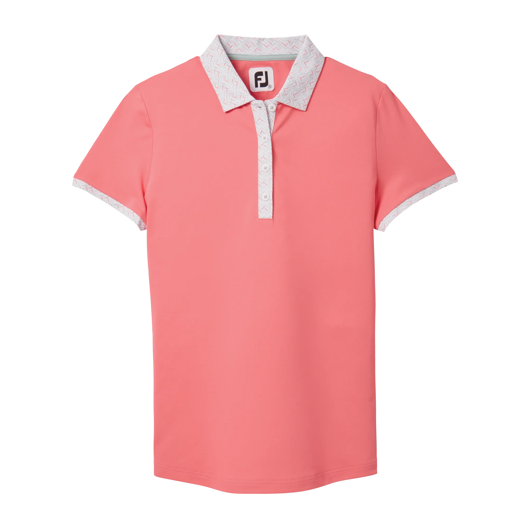 2024 FootJoy Women's Short Sleeve Print Polo - Peach
