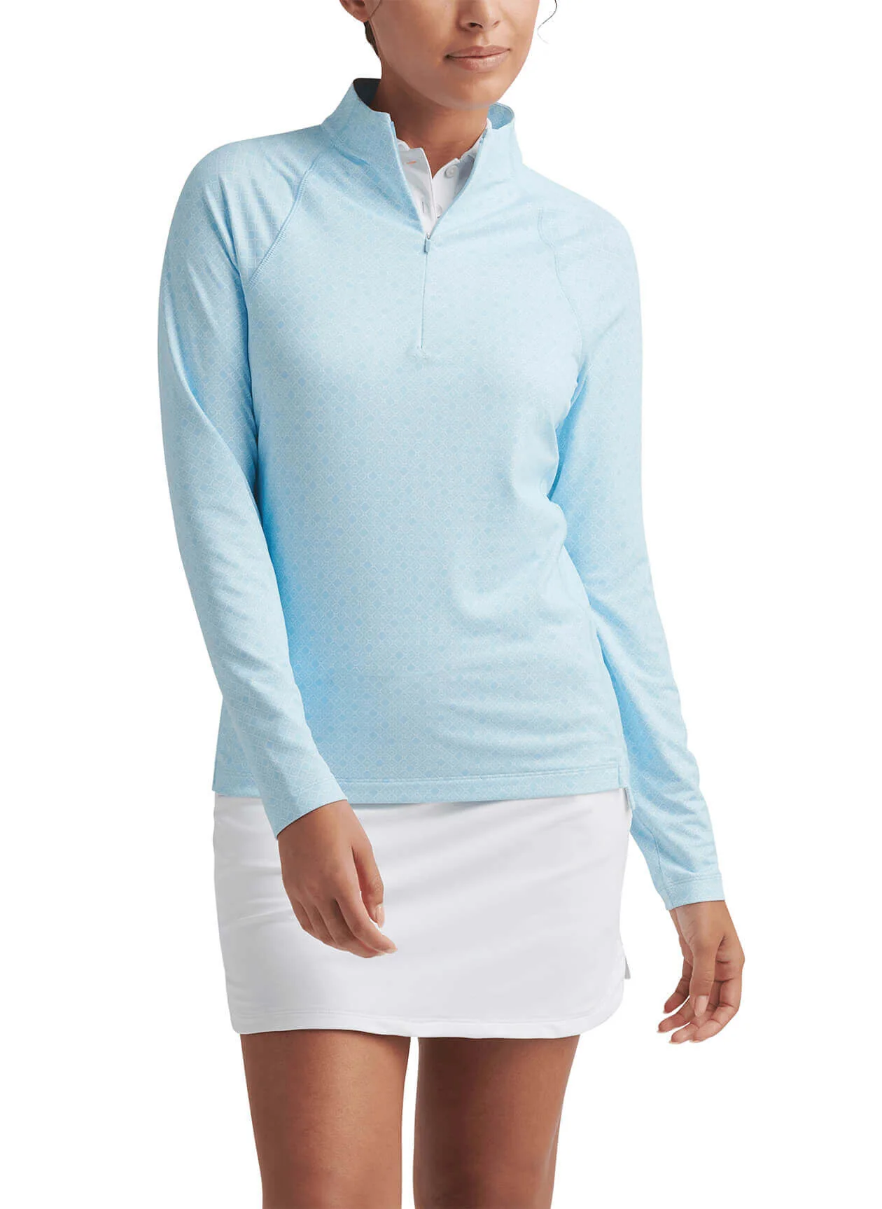 2025 Peter Millar Women's Raglan Sleeve Perth Pullover - Skylight