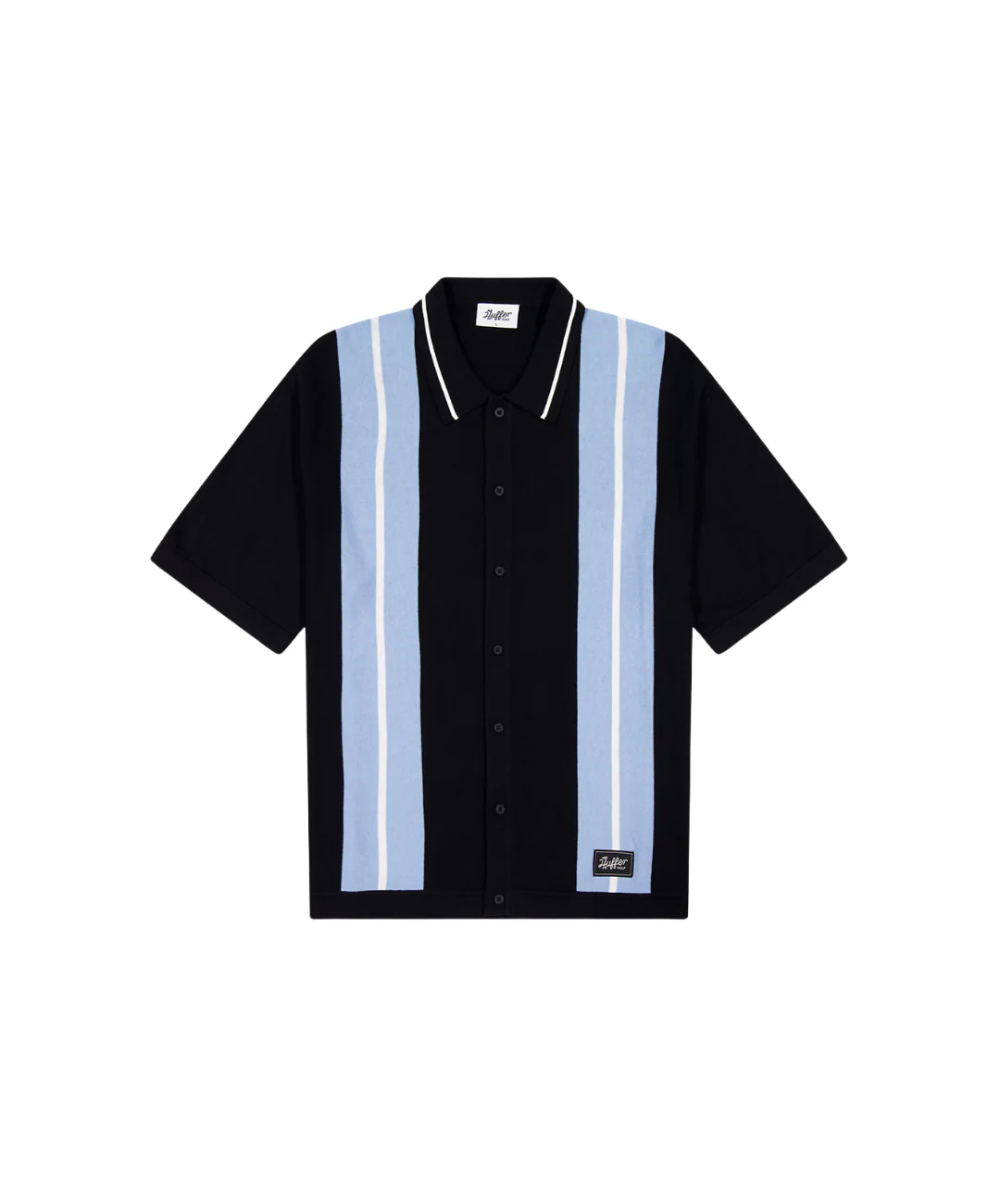 Huffer Men's Birdie Knit Shirt - Black