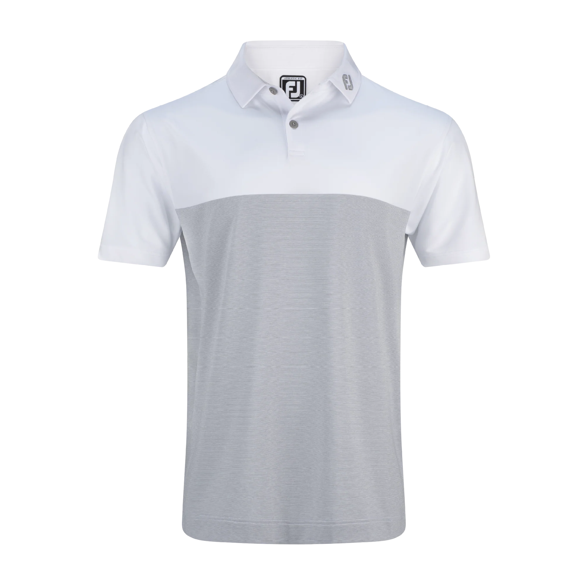 2025 FootJoy Men's Lisle Tonal Block Polo - White