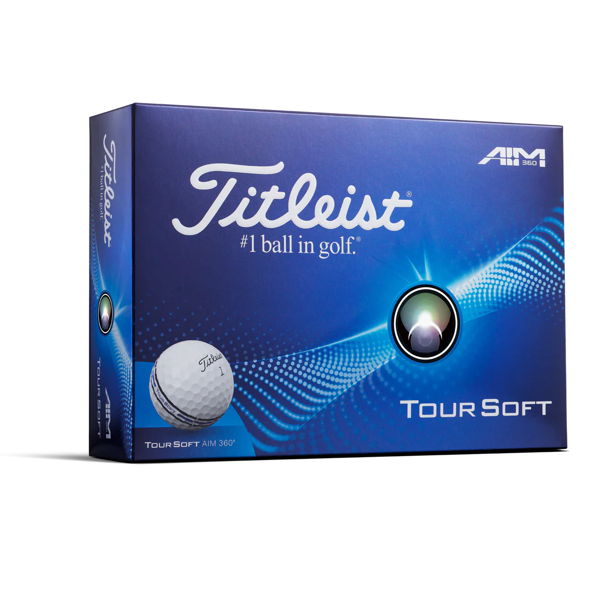 2025 Titleist Tour Soft Aim 360 Golf Ball Dozen - White