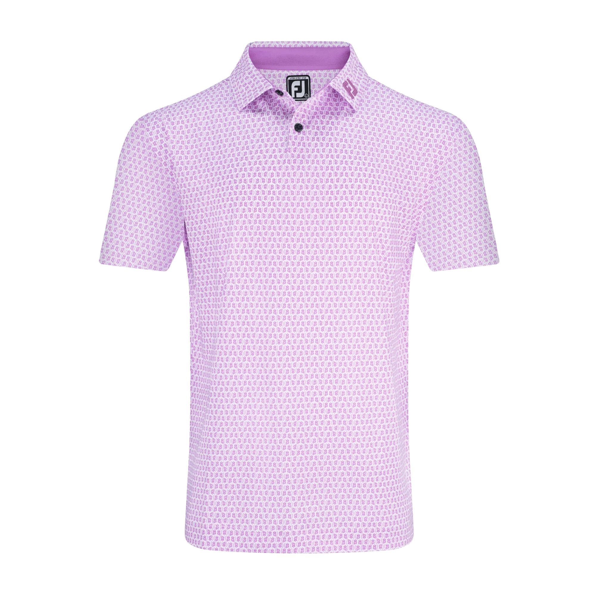 2025 FootJoy Salamander Print Lisle Polo - White/Pink