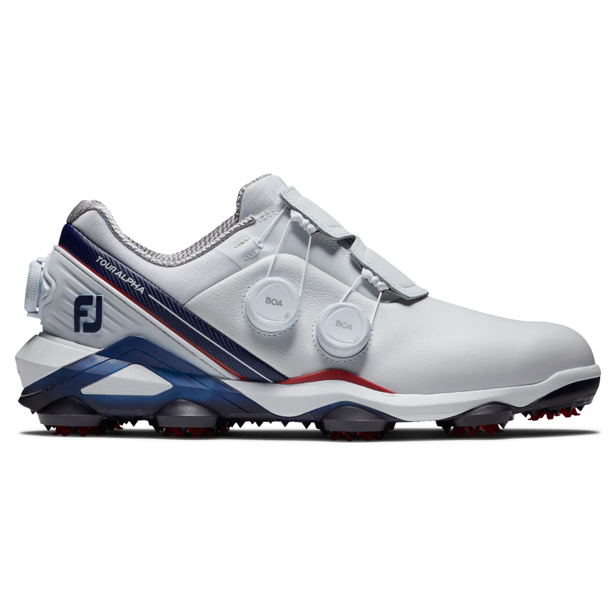 2024 FootJoy Men's Tour Alpha Triple BOA - White / Navy / Red