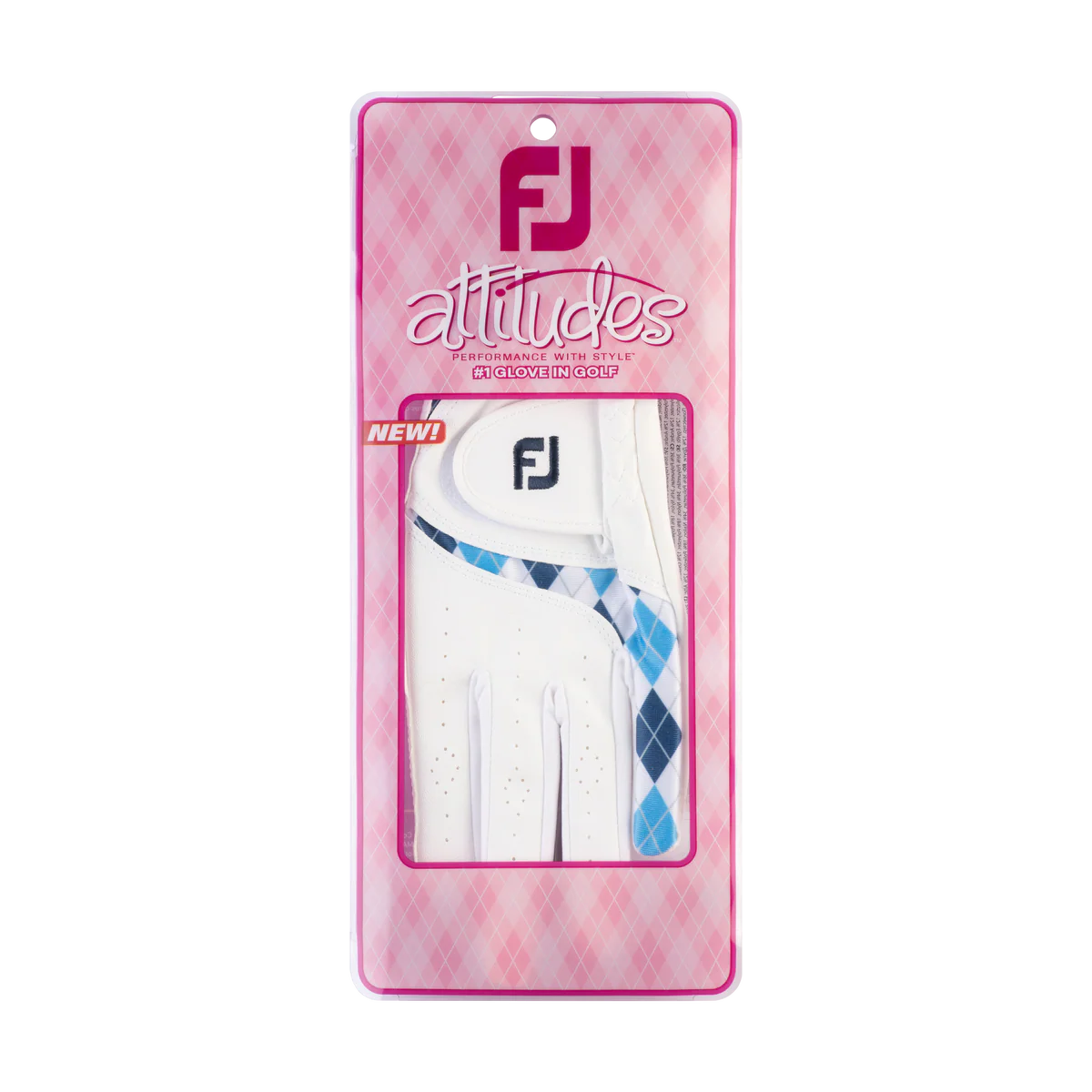 2023 FootJoy Women's Attitude Fashion Glove - White/Blue