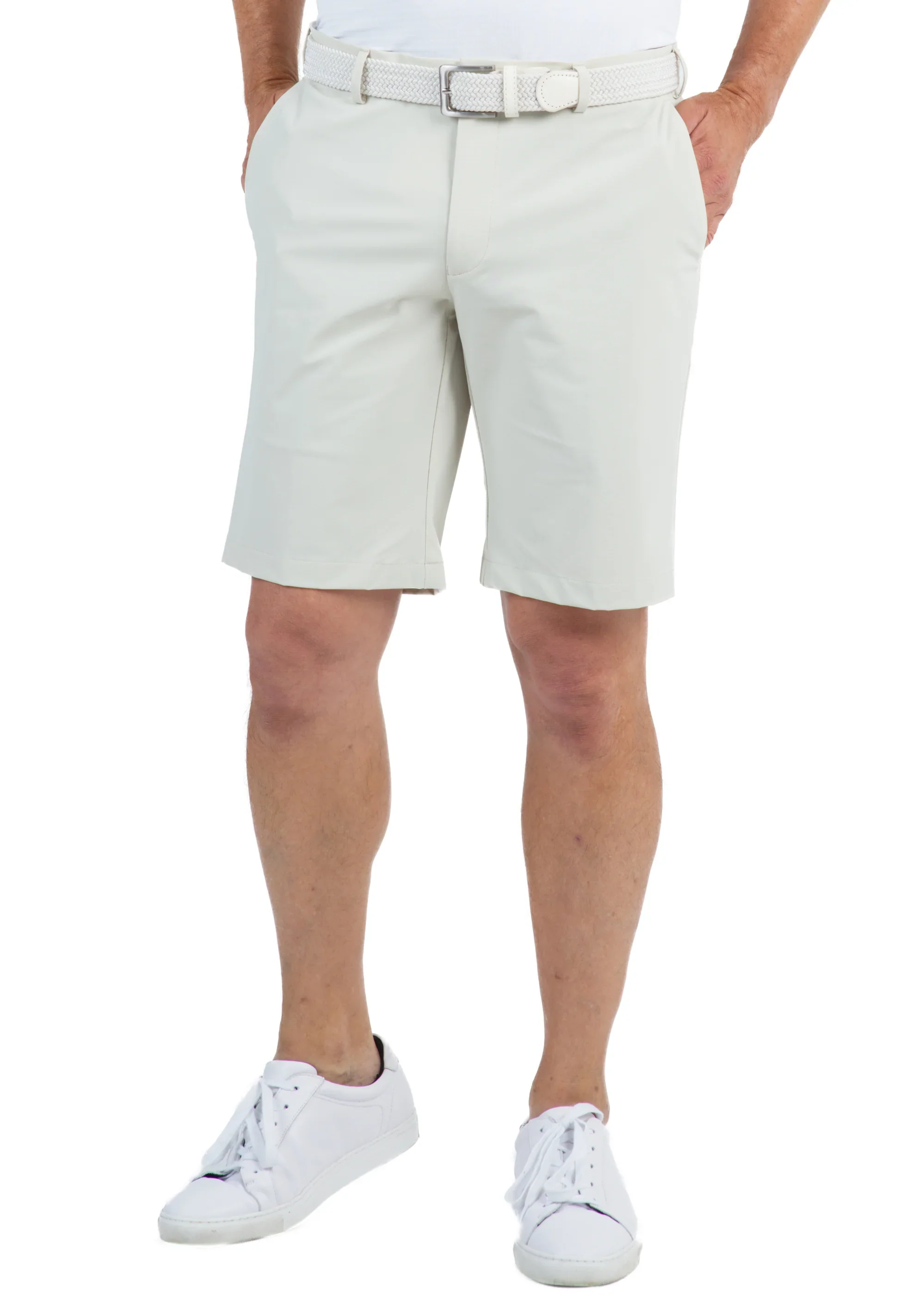 2025 IBKUL Men's Pull On Tailored Golf Shorts - Stone
