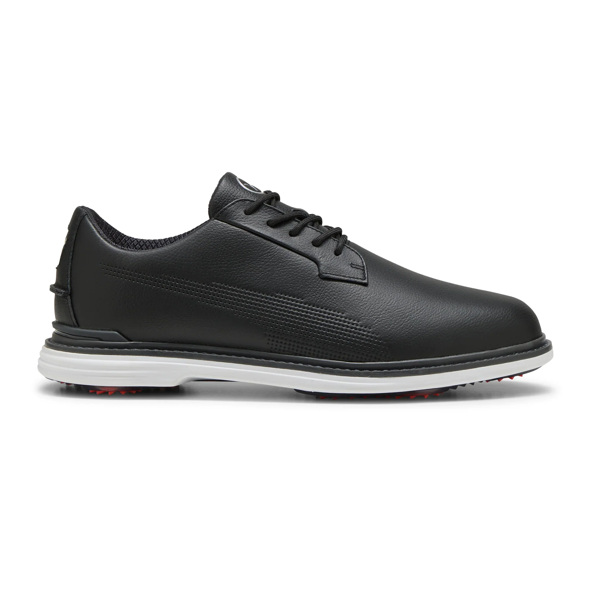 2025 Puma Men's Royale Golf Shoe - Black/Dark Grey/Red Blast