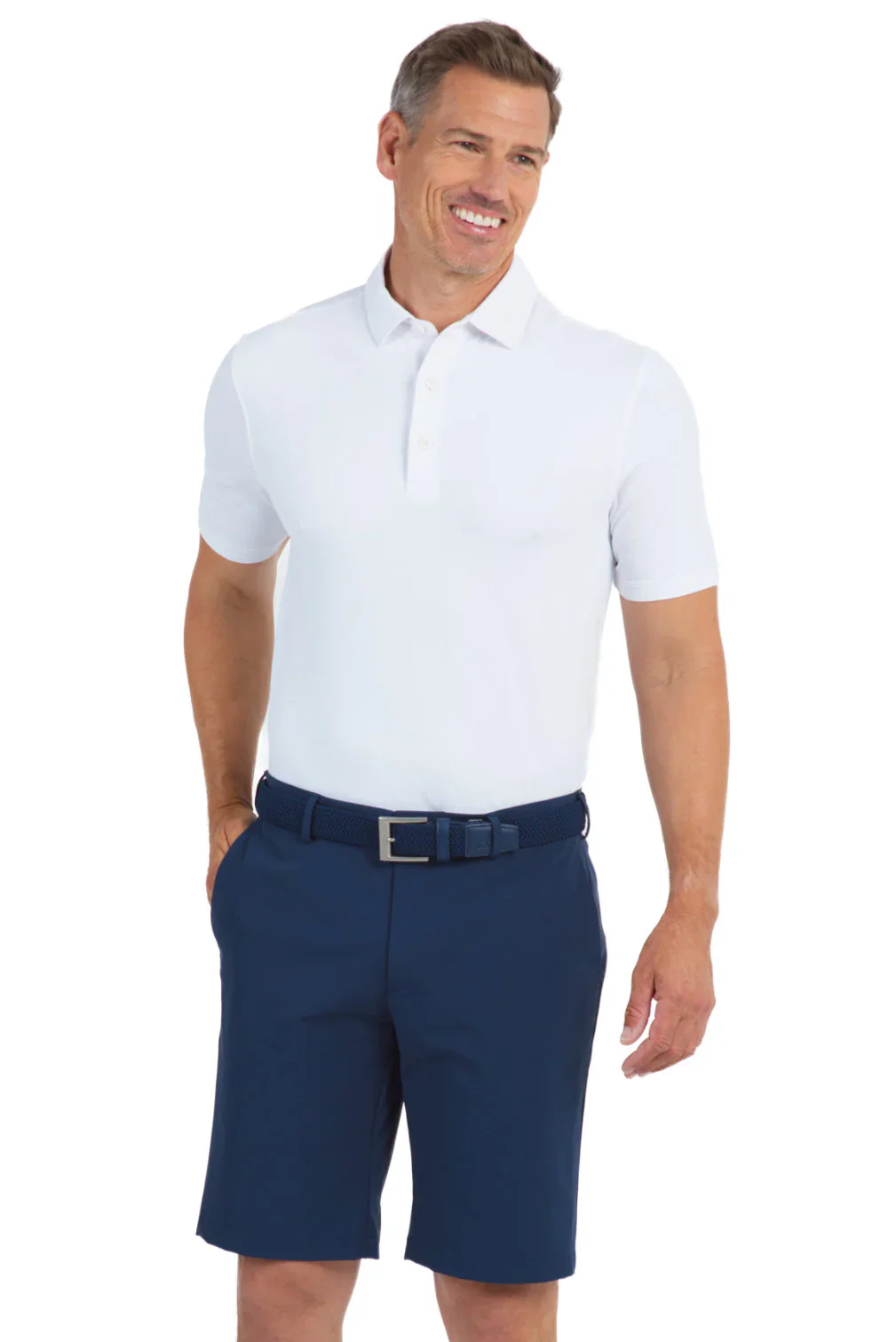 2025 IBKUL Men's Pull On Tailered Shorts - Navy