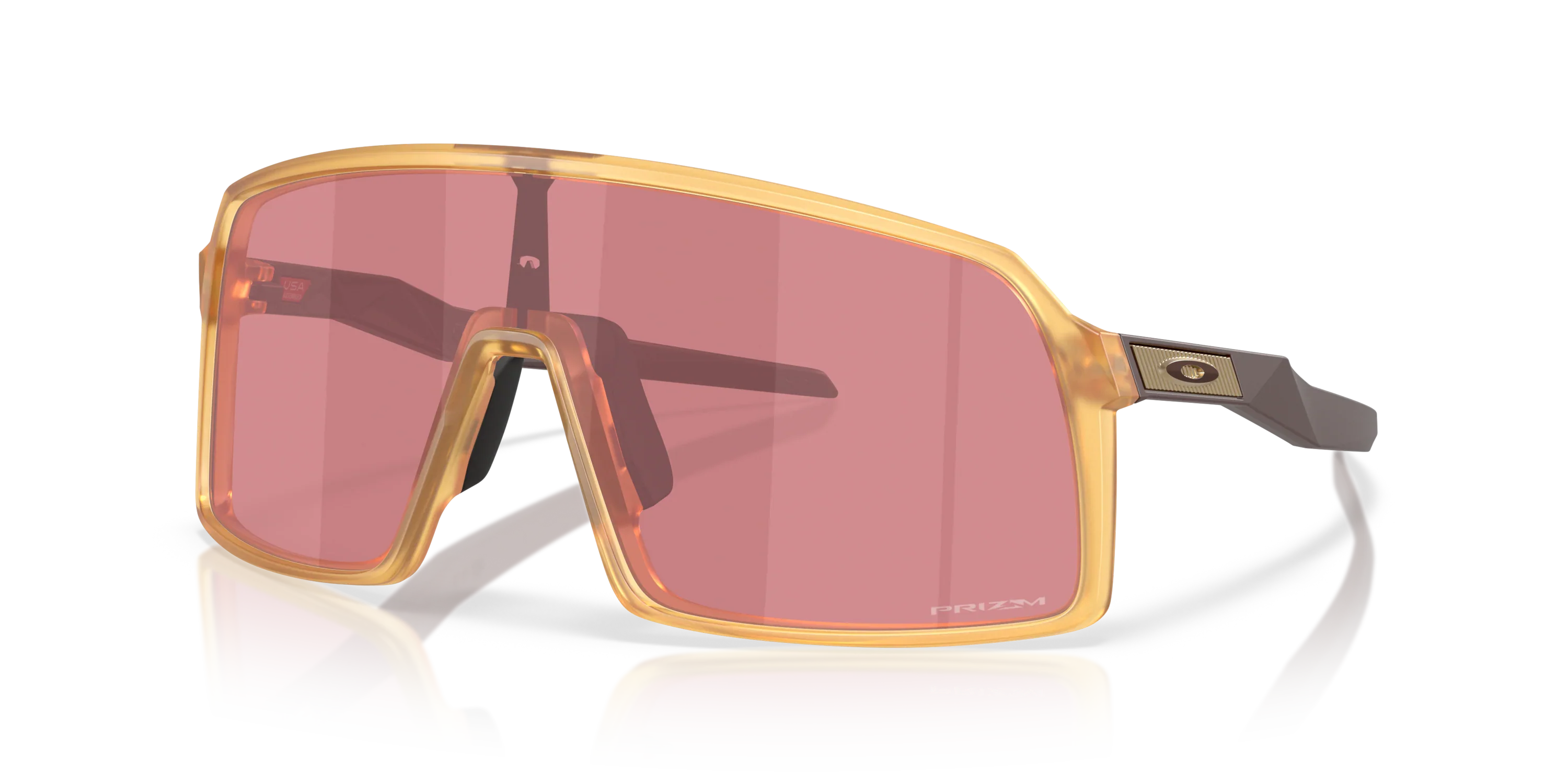 2024 Oakley Sutro Sunglasses - Matte Trans Light Curry Frame with Prizm Dark Golf