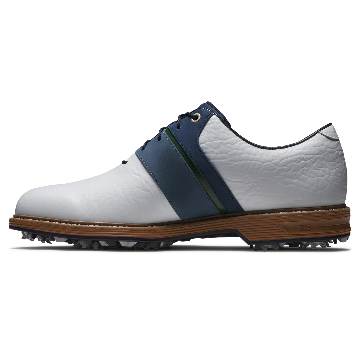 2025 FootJoy Men's Premiere Packard Golf Shoe - White/Navy/Tan