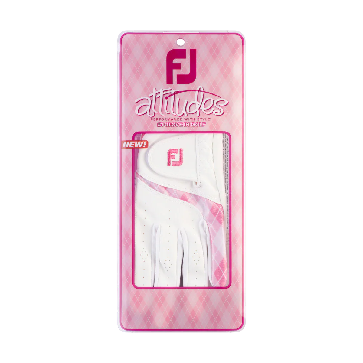 2023 FootJoy Women's Attitude Fashion Glove Pair - White/Pink