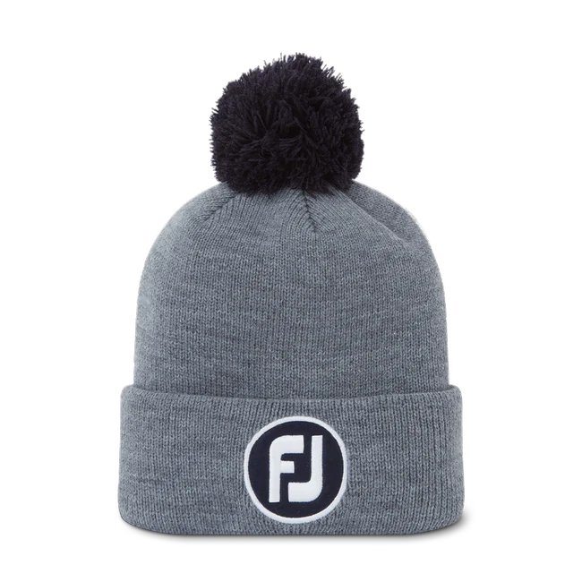 2024 FootJoy Pom Pom Knit Hat - Heather Grey