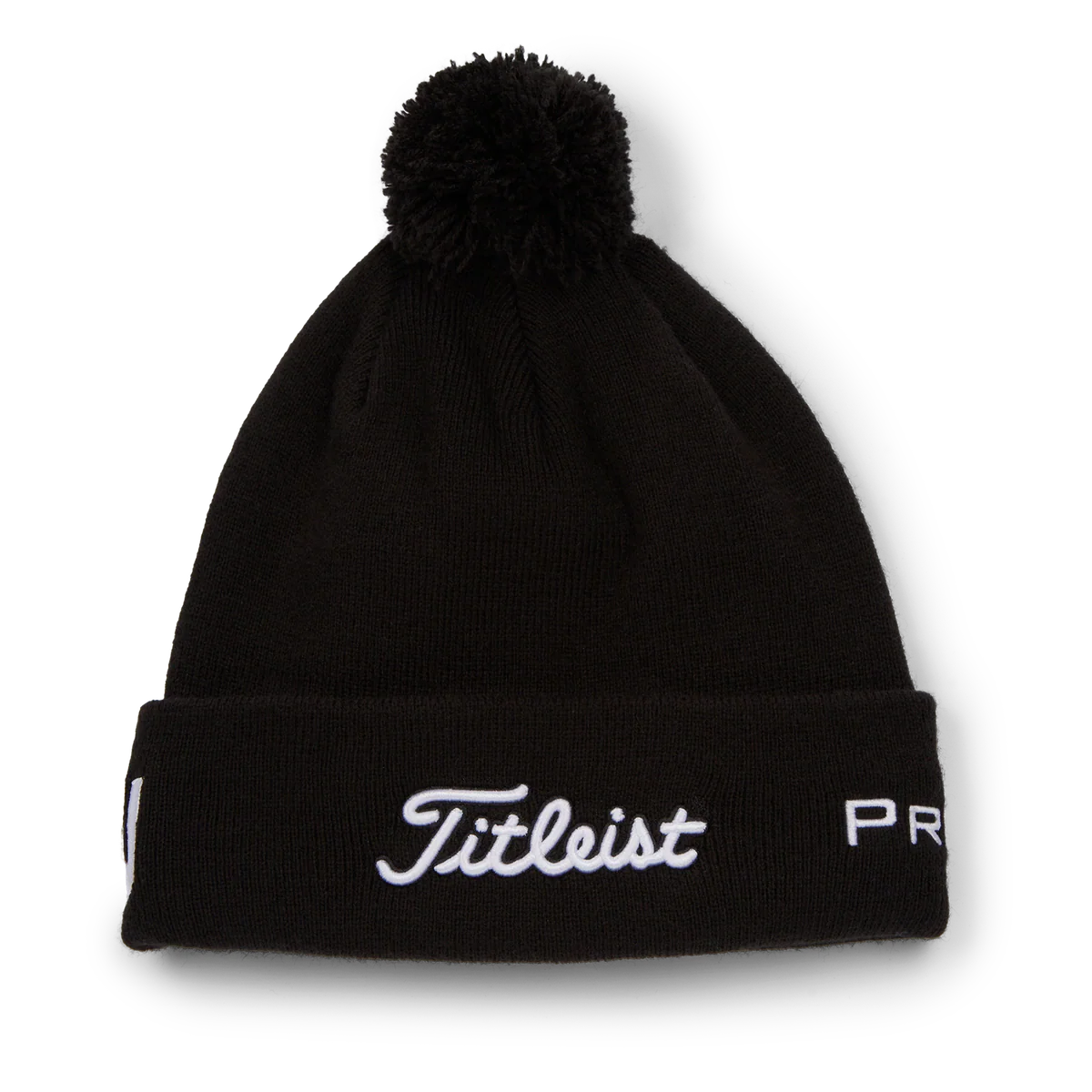 2025 Titleist Tour Pom Pom Beanie - Black/White